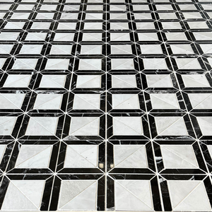 Мрамор мозайка Айсберг и Торос Илузион 31х31 см полиран