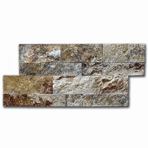 Травертин мозайка глиц Скабас Леджстон 15х30,5 см