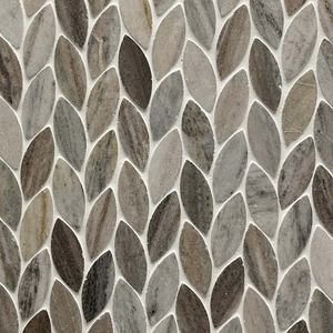 Мрамор мозайка Палисандро Лист 29х31 см шлайфан