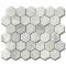 Marble Mosaic Serac Gold Hexagon 5x5 cm Tumbled Std Quality