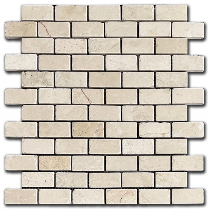 Marble Mosaic Crema Marfil Brick 2,5x5 cm Tumbled