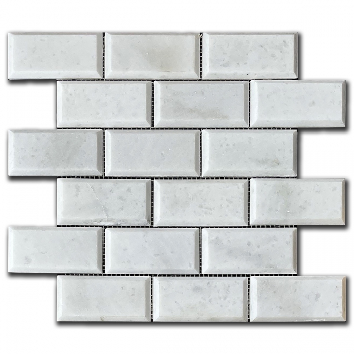 Marble Mosaic Carrera Ante 5x10 cm Honed