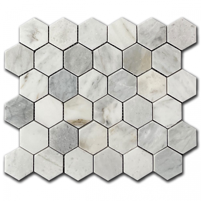 Marble Mosaic Serac Gold Hexagon 5x5 cm Honed Std Quality