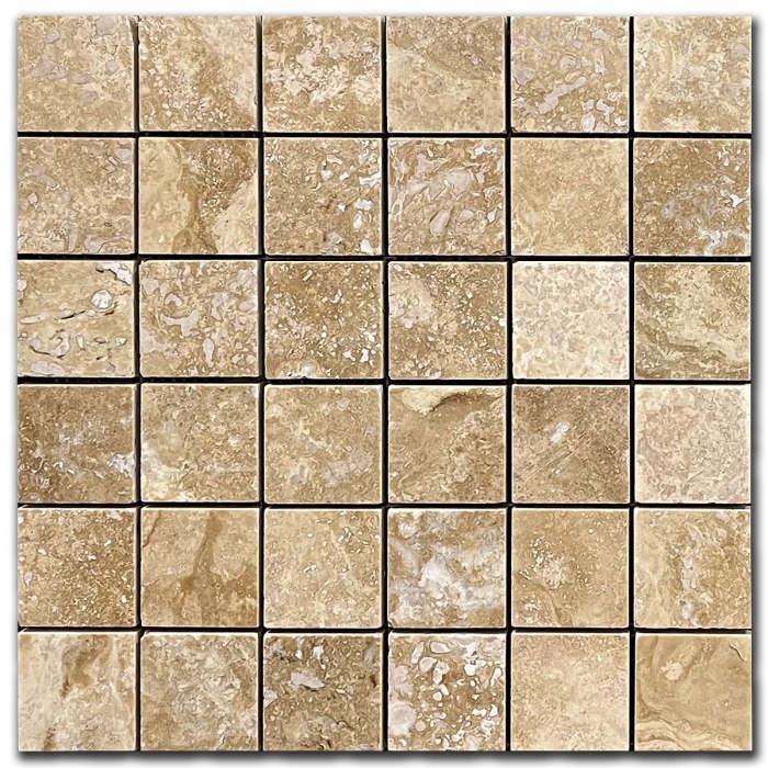 Travertine Mosaic Sunset 5x5 cm Honed and Filled